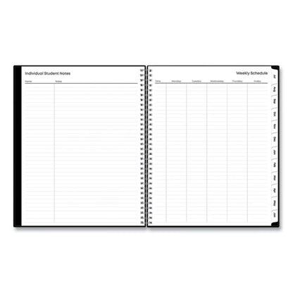 Teacher's Solid Black Weekly/monthly Lesson Planner, 9 Classes, 11 X 8.5 Sheets, 12-month (july To June), 2025 To 2026