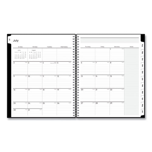 Teacher's Solid Black Weekly/monthly Lesson Planner, 9 Classes, 11 X 8.5 Sheets, 12-month (july To June), 2025 To 2026