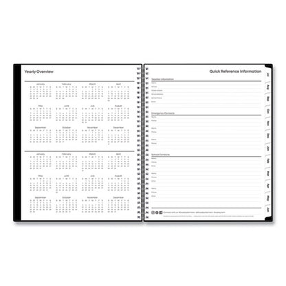 Teacher's Solid Black Weekly/monthly Lesson Planner, 9 Classes, 11 X 8.5 Sheets, 12-month (july To June), 2025 To 2026