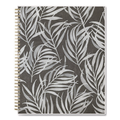 Dark Gray Gale Weekly/monthly Lesson Planner, 9 Classes, Tropical Artwork, Gray/mint Cover, 11 X 8.5 Sheets, 12-month Span