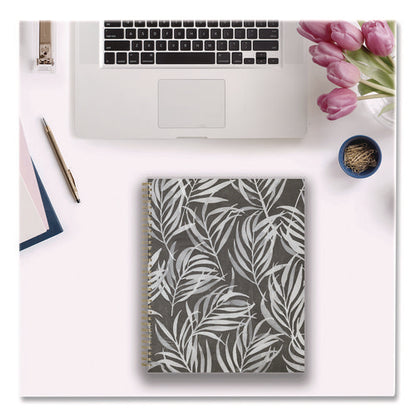 Dark Gray Gale Weekly/monthly Lesson Planner, 9 Classes, Tropical Artwork, Gray/mint Cover, 11 X 8.5 Sheets, 12-month Span