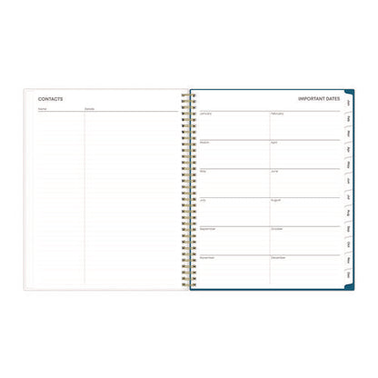 Bakah Blue Weekly/monthly Planner, Floral Artwork, 11 X 8.5, Blue/white Cover, 12-month (jan To Dec): 2026
