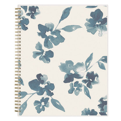 Bakah Blue Weekly/monthly Planner, Floral Artwork, 11 X 8.5, Blue/white Cover, 12-month (jan To Dec): 2026