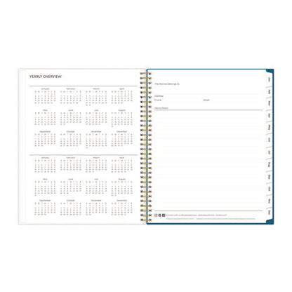Bakah Blue Weekly/monthly Planner, Floral Artwork, 11 X 8.5, Blue/white Cover, 12-month (jan To Dec): 2026