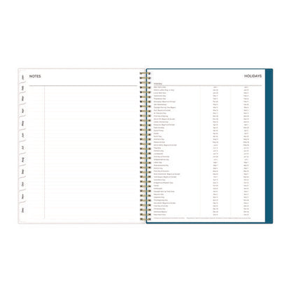 Bakah Blue Weekly/monthly Planner, Floral Artwork, 11 X 8.5, Blue/white Cover, 12-month (jan To Dec): 2026