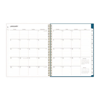 Bakah Blue Weekly/monthly Planner, Floral Artwork, 11 X 8.5, Blue/white Cover, 12-month (jan To Dec): 2026