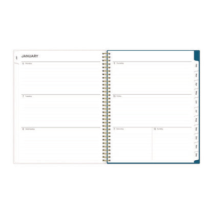 Bakah Blue Weekly/monthly Planner, Floral Artwork, 11 X 8.5, Blue/white Cover, 12-month (jan To Dec): 2026