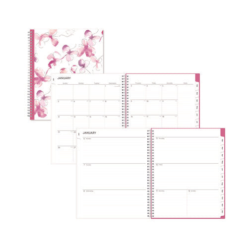 Breast Cancer Awareness Create-your-own Cover Weekly/monthly Planner, Orchids Artwork, 11 X 8.5, 12-month (jan To Dec): 2026