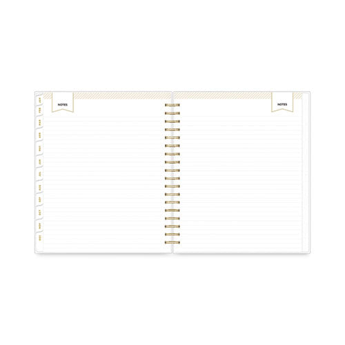 Day Designer Daily/monthly Frosted Planner, Rugby Stripe Artwork, 10 X 8, Black/white Cover, 12-month (july-june): 2025-2026