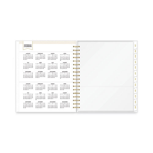 Day Designer Daily/monthly Frosted Planner, Rugby Stripe Artwork, 10 X 8, Black/white Cover, 12-month (july-june): 2025-2026