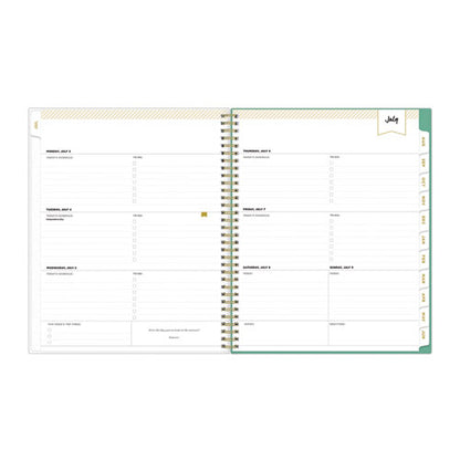 Day Designer Academic Year Weekly/monthly Frosted Planner, Palms Artwork, 11 X 8.5, 12-month (july To June): 2025 To 2026