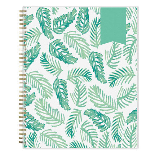 Day Designer Academic Year Weekly/monthly Frosted Planner, Palms Artwork, 11 X 8.5, 12-month (july To June): 2025 To 2026