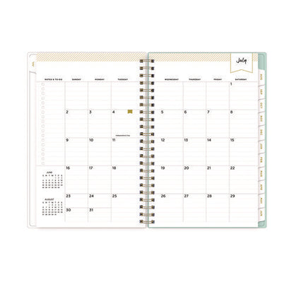 Day Designer "secret Garden Mint" Academic Year Weekly/monthly Notes Planner, 8 X 5, 12-month (july To June): 2025-2026
