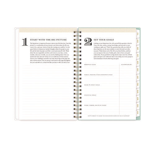 Day Designer "secret Garden Mint" Academic Year Weekly/monthly Notes Planner, 8 X 5, 12-month (july To June): 2025-2026