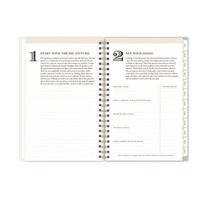 Day Designer "secret Garden Mint" Academic Year Weekly/monthly Notes Planner, 8 X 5, 12-month (july To June): 2025-2026