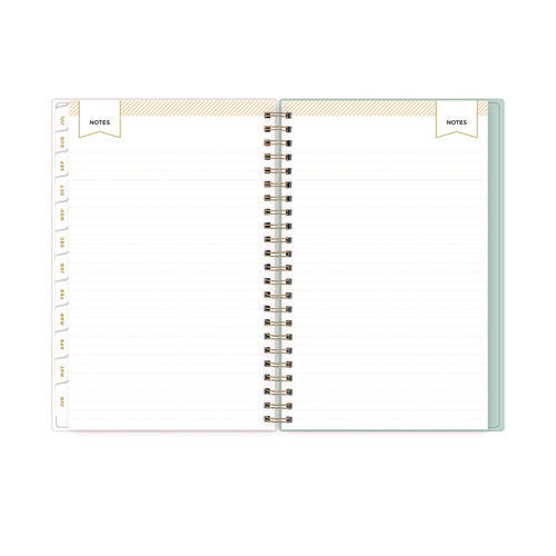 Day Designer "secret Garden Mint" Academic Year Weekly/monthly Notes Planner, 8 X 5, 12-month (july To June): 2025-2026