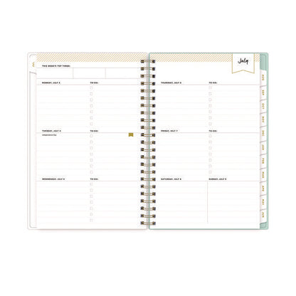 Day Designer "secret Garden Mint" Academic Year Weekly/monthly Notes Planner, 8 X 5, 12-month (july To June): 2025-2026