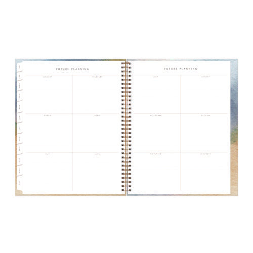 One Tree Planted Andreo Weekly/monthly Planner, Abstract Artwork, 11" X 8.5", Blue/sand/green Cover, 12-month (jan-dec): 2026