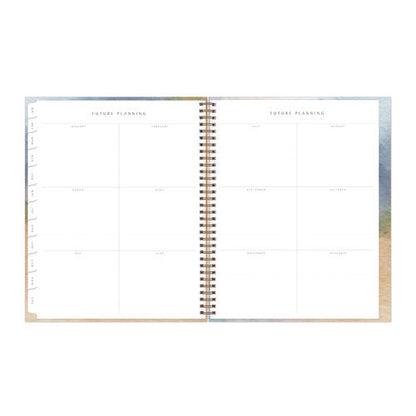 One Tree Planted Andreo Weekly/monthly Planner, Abstract Artwork, 11" X 8.5", Blue/sand/green Cover, 12-month (jan-dec): 2026