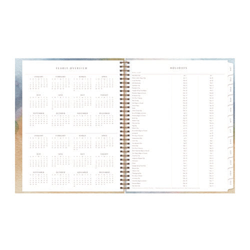 One Tree Planted Andreo Weekly/monthly Planner, Abstract Artwork, 11" X 8.5", Blue/sand/green Cover, 12-month (jan-dec): 2026