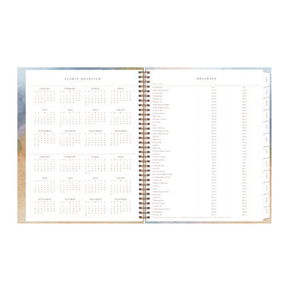 One Tree Planted Andreo Weekly/monthly Planner, Abstract Artwork, 11" X 8.5", Blue/sand/green Cover, 12-month (jan-dec): 2026