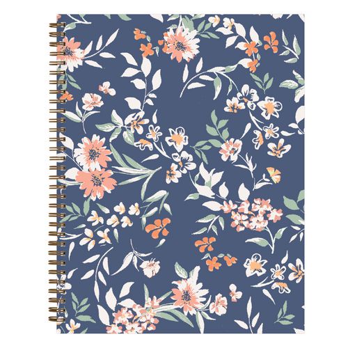One Tree Planted Effie Weekly/monthly Planner, Floral Artwork, 11" X 8.5", Blue/peach/green Cover, 12-month (jan-dec): 2026