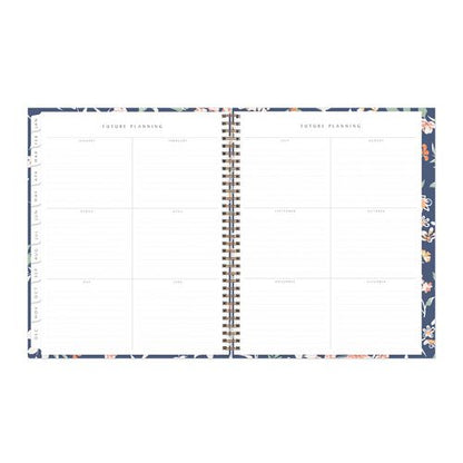 One Tree Planted Effie Weekly/monthly Planner, Floral Artwork, 11" X 8.5", Blue/peach/green Cover, 12-month (jan-dec): 2026