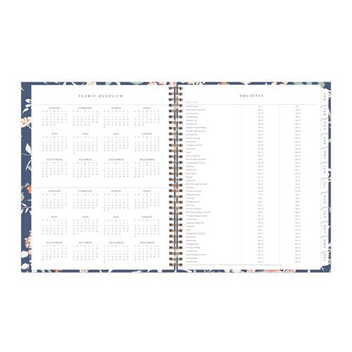 One Tree Planted Effie Weekly/monthly Planner, Floral Artwork, 11" X 8.5", Blue/peach/green Cover, 12-month (jan-dec): 2026