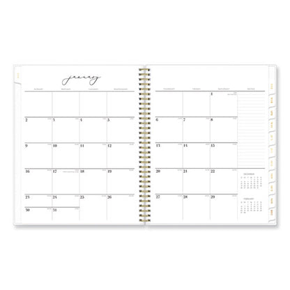 Life Note-it Leah Weekly/monthly Notes Planner, Floral Artwork, 11 X 8.5, Gray/pink/white Cover, 12-month (jan To Dec): 2026