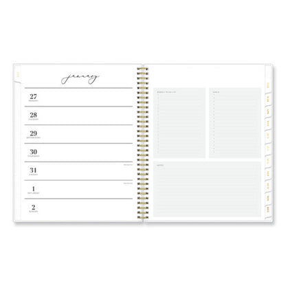Life Note-it Leah Weekly/monthly Notes Planner, Floral Artwork, 11 X 8.5, Gray/pink/white Cover, 12-month (jan To Dec): 2026