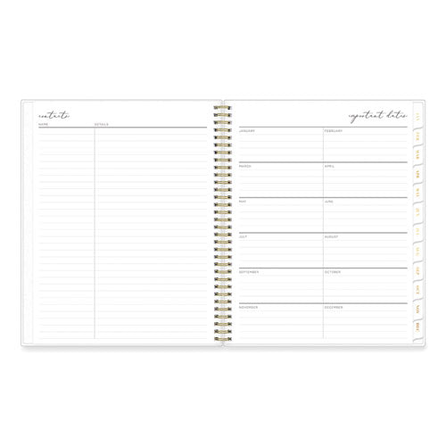 Life Note-it Leah Weekly/monthly Notes Planner, Floral Artwork, 11 X 8.5, Gray/pink/white Cover, 12-month (jan To Dec): 2026