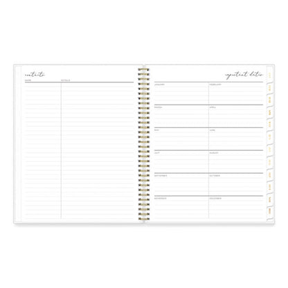 Life Note-it Leah Weekly/monthly Notes Planner, Floral Artwork, 11 X 8.5, Gray/pink/white Cover, 12-month (jan To Dec): 2026