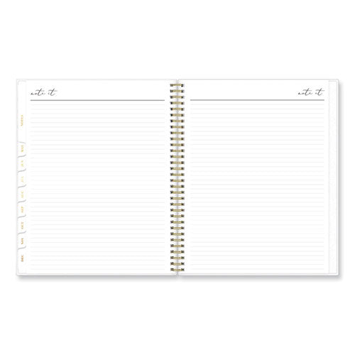 Life Note-it Leah Weekly/monthly Notes Planner, Floral Artwork, 11 X 8.5, Gray/pink/white Cover, 12-month (jan To Dec): 2026