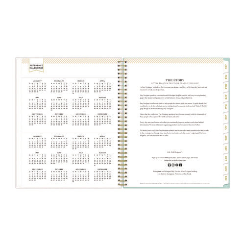 Day Designer Secret Garden Mint Frosted Weekly/monthly Planner, Floral Artwork, 11 X 8.5, 12-month (jan To Dec): 2026