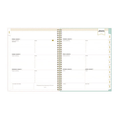 Day Designer Secret Garden Mint Frosted Weekly/monthly Planner, Floral Artwork, 11 X 8.5, 12-month (jan To Dec): 2026