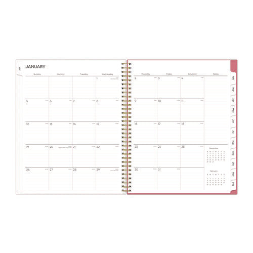 Fly By Frosted Weekly/monthly Planner, Butterflies Artwork, 11 X 8.5, Blush/pink Cover, 12-month (jan To Dec): 2026