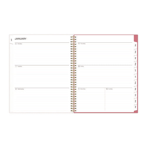 Fly By Frosted Weekly/monthly Planner, Butterflies Artwork, 11 X 8.5, Blush/pink Cover, 12-month (jan To Dec): 2026