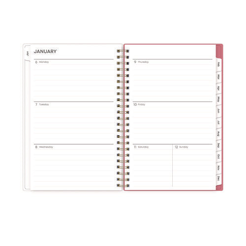 Fly By Frosted Weekly/monthly Planner, Butterflies Artwork, 8 X 5, Blush/pink Cover, 12-month (jan To Dec): 2026
