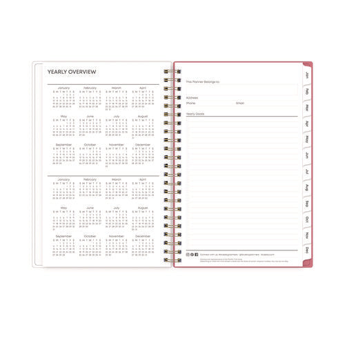 Fly By Frosted Weekly/monthly Planner, Butterflies Artwork, 8 X 5, Blush/pink Cover, 12-month (jan To Dec): 2026