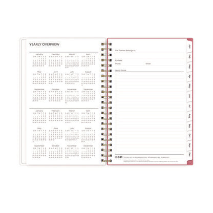 Fly By Frosted Weekly/monthly Planner, Butterflies Artwork, 8 X 5, Blush/pink Cover, 12-month (jan To Dec): 2026