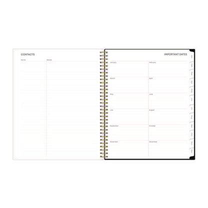Nevaeh Weekly/monthly Planner, Floral Artwork, 11 X 8.5, Black/multicolor Cover, 12-month (jan To Dec): 2026