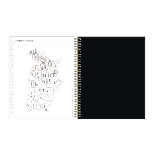 Nevaeh Weekly/monthly Planner, Floral Artwork, 11 X 8.5, Black/multicolor Cover, 12-month (jan To Dec): 2026