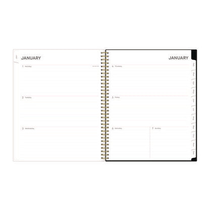 Nevaeh Weekly/monthly Planner, Floral Artwork, 11 X 8.5, Black/multicolor Cover, 12-month (jan To Dec): 2026