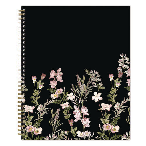 Nevaeh Weekly/monthly Planner, Floral Artwork, 11 X 8.5, Black/multicolor Cover, 12-month (jan To Dec): 2026