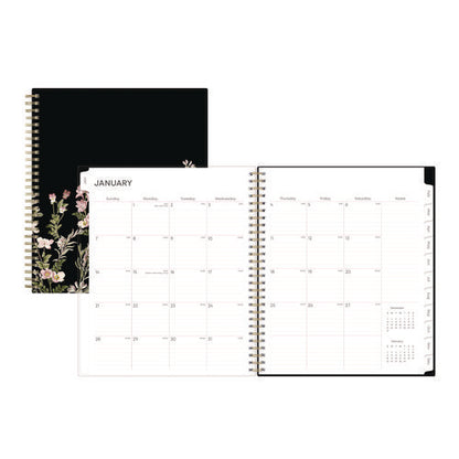 Nevaeh Monthly Planner, Floral Artwork, 10 X 8, Black/multicolor Cover, 12-month (jan To Dec): 2026