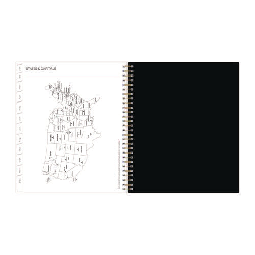 Nevaeh Monthly Planner, Floral Artwork, 10 X 8, Black/multicolor Cover, 12-month (jan To Dec): 2026