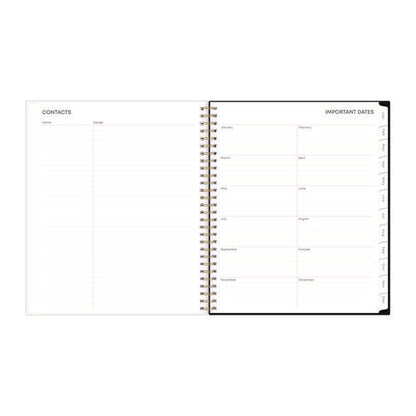 Nevaeh Monthly Planner, Floral Artwork, 10 X 8, Black/multicolor Cover, 12-month (jan To Dec): 2026