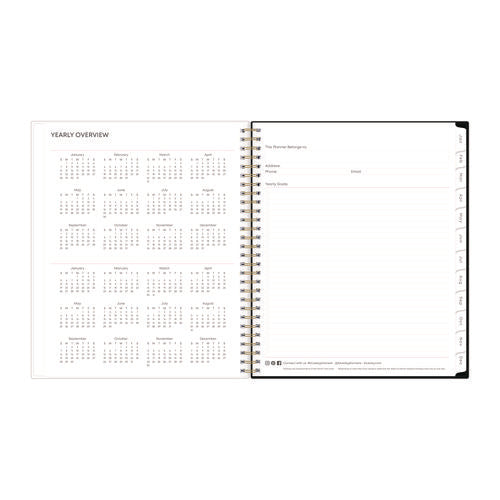 Nevaeh Monthly Planner, Floral Artwork, 10 X 8, Black/multicolor Cover, 12-month (jan To Dec): 2026