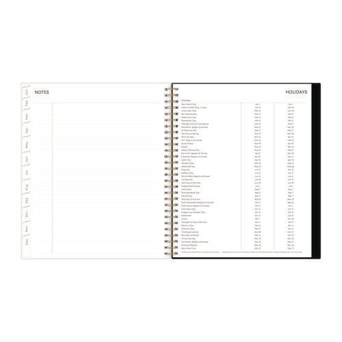 Nevaeh Monthly Planner, Floral Artwork, 10 X 8, Black/multicolor Cover, 12-month (jan To Dec): 2026