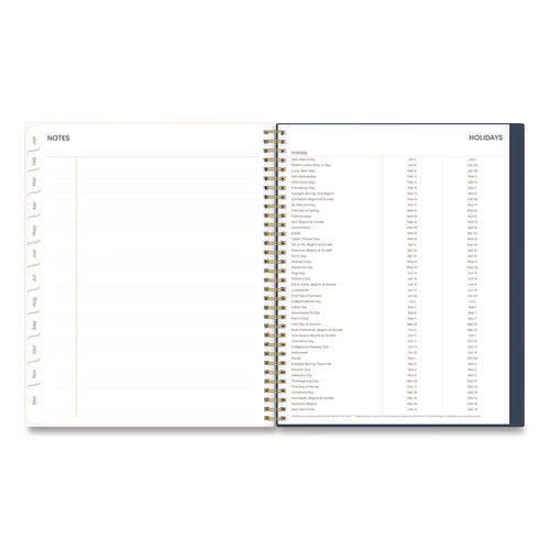 Ashlyn Weekly/monthly Planner, Floral Artwork, 11 X 8.5, Navy/multicolor Cover, 12-month (jan To Dec): 2026